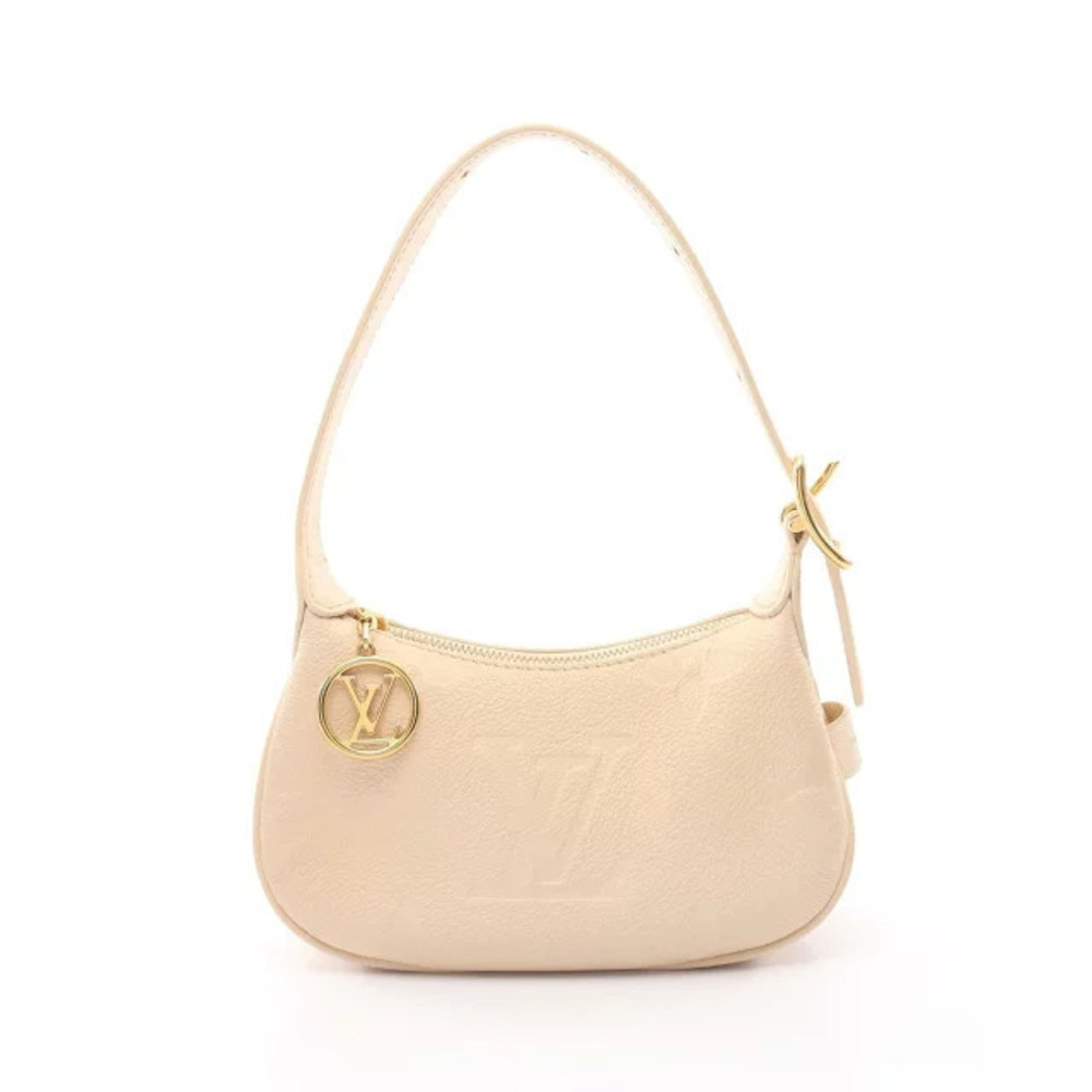 Louis Vuitton Moon Monogram Empreinte Cream Handbag Leather Ivory White